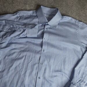 Holland & Sherry London 1836 Mens Custom Made Mini-Checks Casual Shirt XL USA
